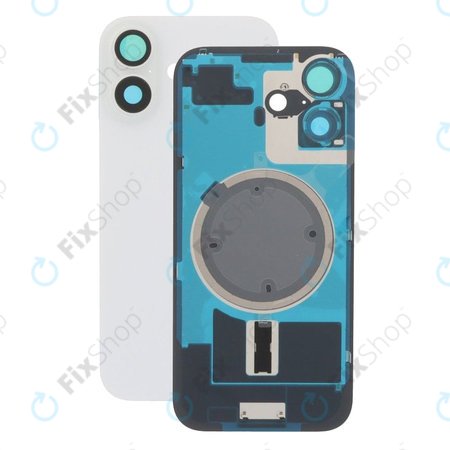 Apple iPhone 17 - Verre du boîtier arrière + Verre de la caméra + Cadre en métal + Aimant MagSafe (White)