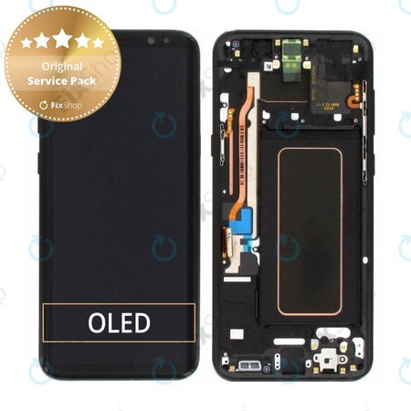 Samsung Galaxy S8 Plus G955F - Écran LCD + Ecran Tactile + Cadre (Noir Minuit) - GH97-20470A, GH97-20564A, GH97-20565A Genuine Service Pack