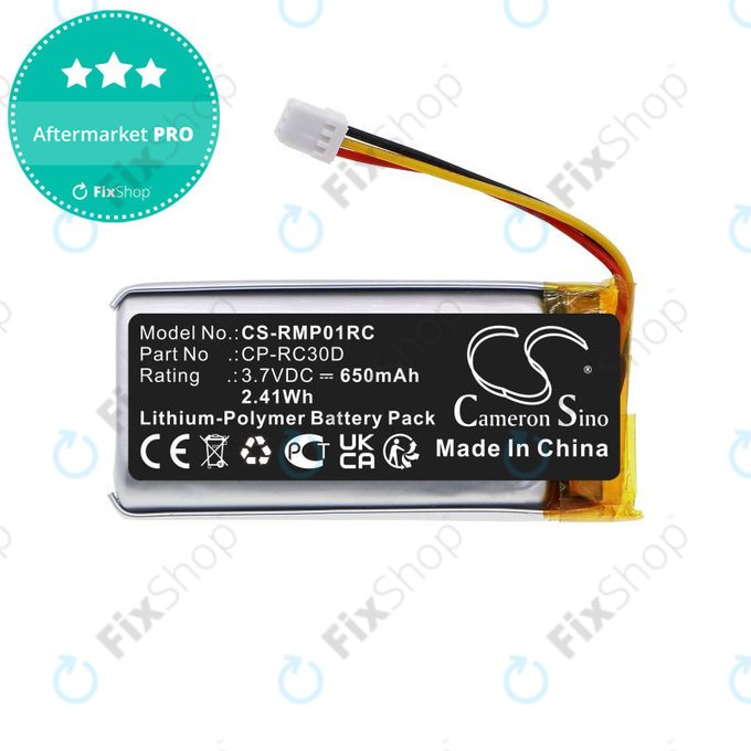 Batterie pour Razer Naga Pro, Basilisk Ultimate, 650mAh, Li-Pol, 3.7V, CP-RC30D, HQ