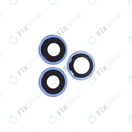 Apple iPhone 12 Pro - Cadre d'objectif de caméra arrière (Bleu) - 3pcs