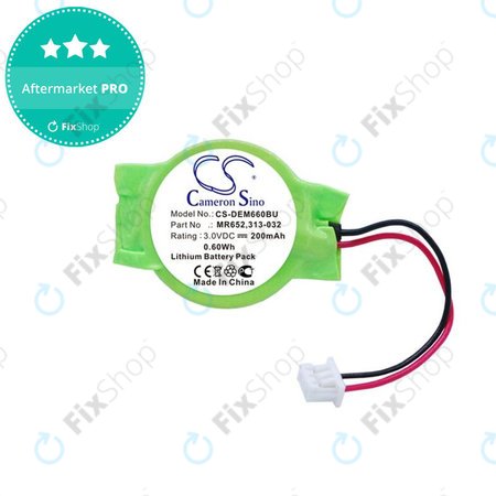 Batterie de secours pour Dell Latitude E6320, 200mAh, Lithium, 3V, 077-A00, HQ