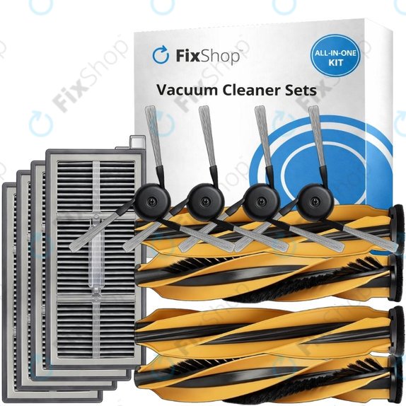 Kit de pièces de rechange pour Mova Z60 Ultra Roller (2 paires de brosses principales, 4x Filtre, 4x Brosse latérale)