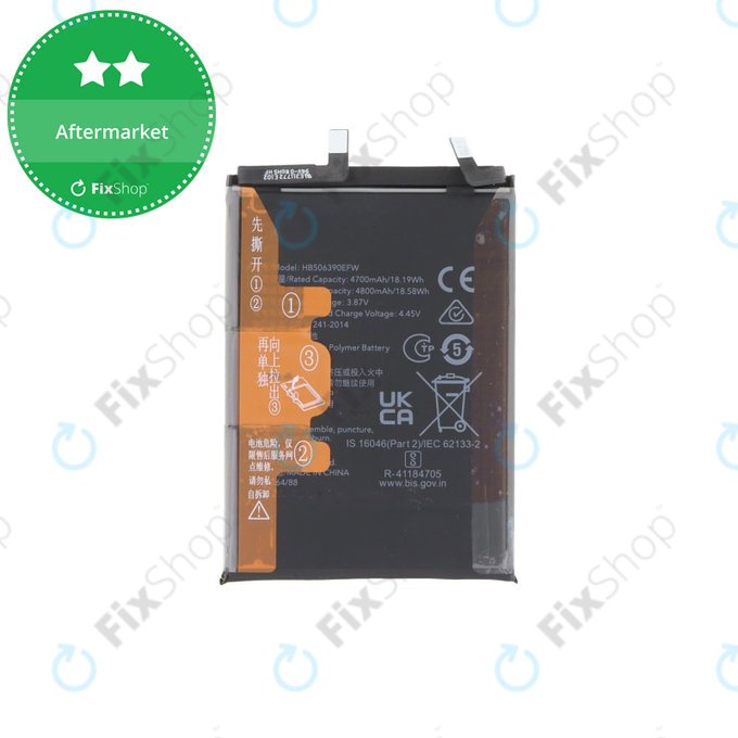 Batterie pour Honor 70, 4800mAh, HB506390EFW