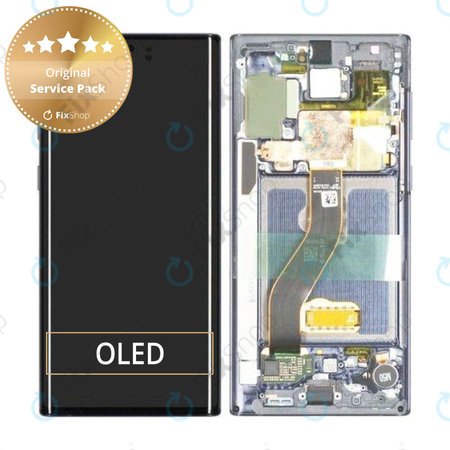 Samsung Galaxy Note 10 - Écran LCD + Écran tactile + Cadre (Aura Glow) - GH82-20817C, GH82-20818C Genuine Service Pack