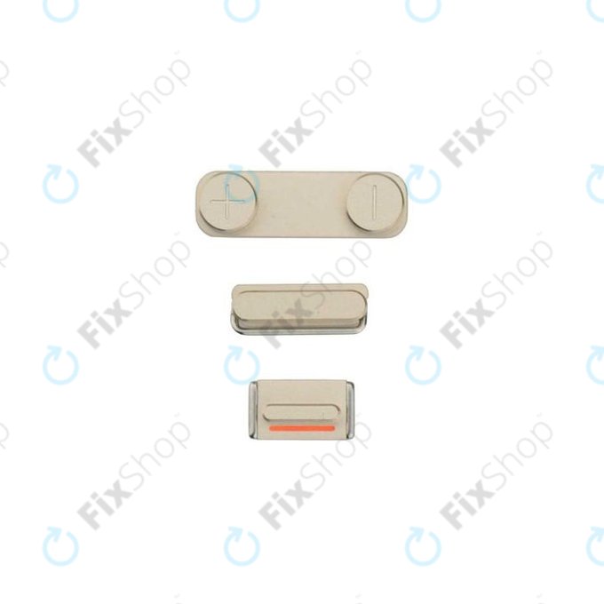 Apple iPhone 5S - Ensemble de boutons latéraux - Alimentation + Volume + Muet (Or)