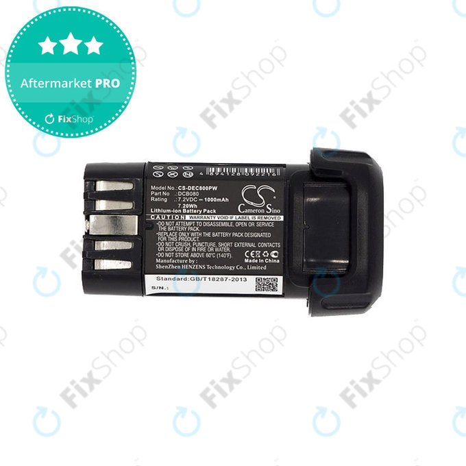 Batterie pour Dewalt Dcb095, Dewalt Dcf680, 1000mAh, Li-Ion, 7.2V, DCB080, HQ
