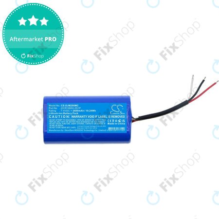 Batterie pour DJI Mobile 3, 4, Osmo Mobile 2, Mobile 3, Mobile 4, 2600mAh, Li-Ion, 7.4V, 2ICR18650-2S1P, HQ