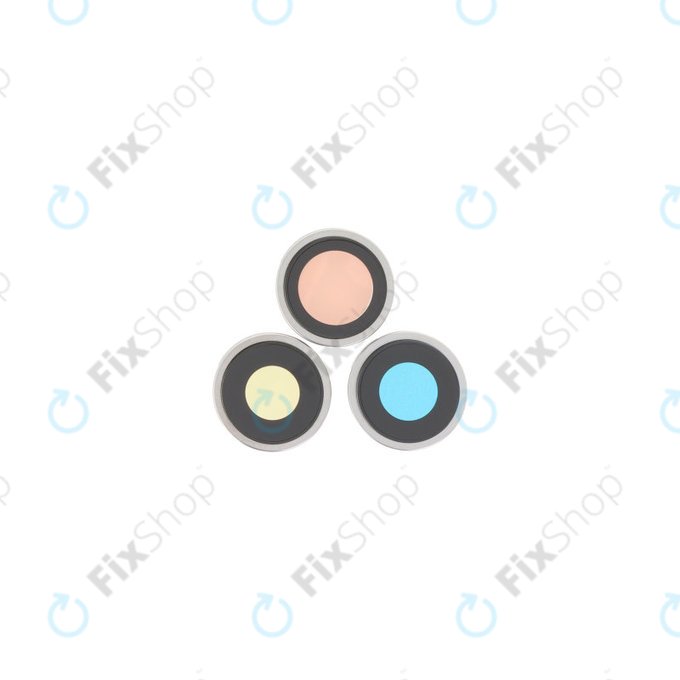 Apple iPhone 16 Pro, 16 Pro Max - Cadre d'objectif de caméra arrière (White Titanium) - 3pcs