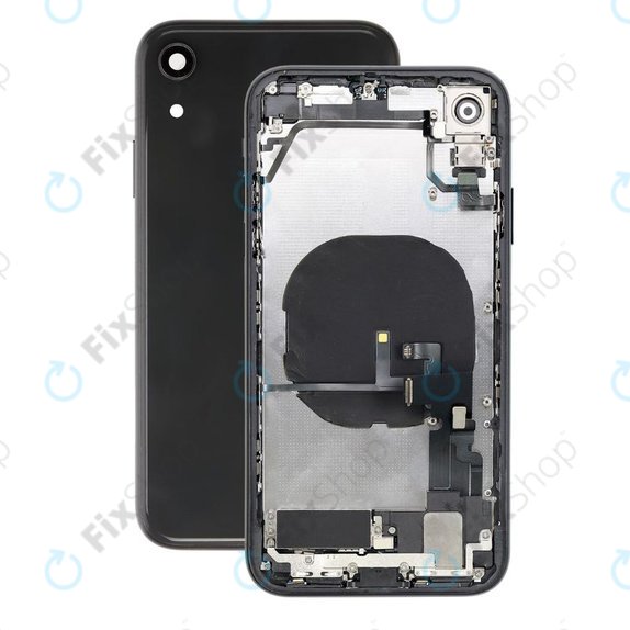 Apple iPhone XR - Petites pièces du boîtier arrière (noir)