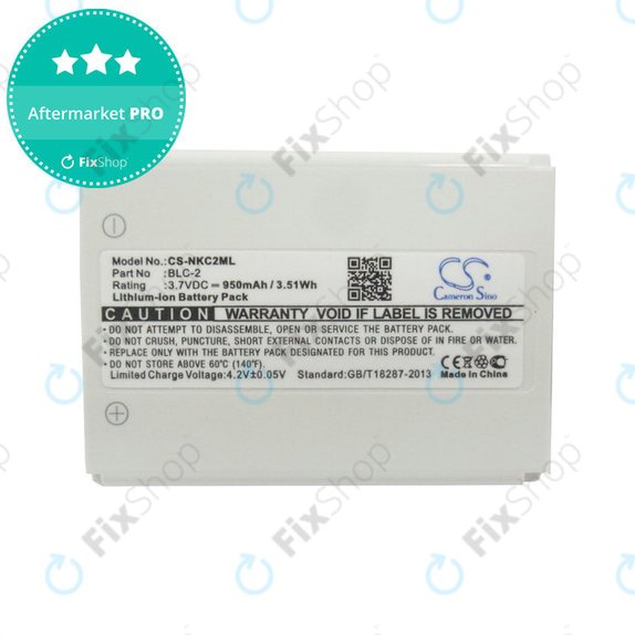 Batterie pour Nokia 1220, 1221, 3310, 950mAh, Li-Ion, 3.7V, BLC-2, HQ