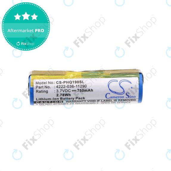 Batterie pour Philips 8895XL, 750mAh, Li-Ion, 3.7V, 036-11290, HQ