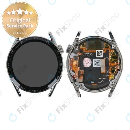 Huawei Watch GT 3 JPT-B19 46 mm - Écran LCD + Écran tactile + Cadre (Argent) - 02354QMS Genuine Service Pack