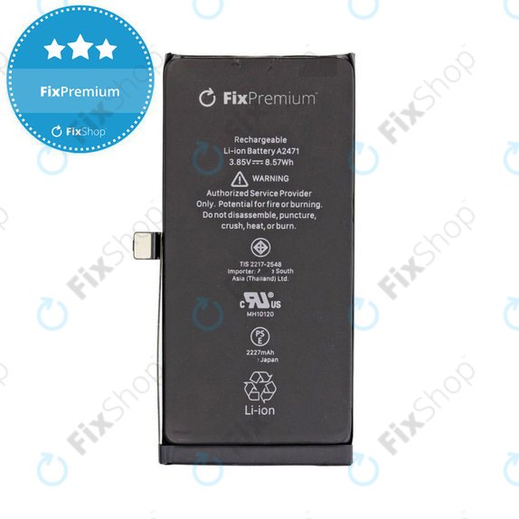 Batterie pour iPhone 12 Mini, 2227mAh, FixPremium