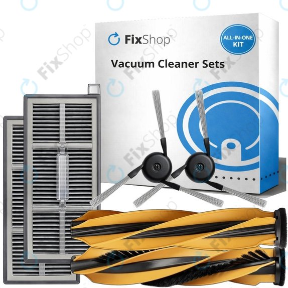 Kit de pièces de rechange pour Mova Z60 Ultra Roller (1 paire de brosses principales, 2x Filtre, 2x Brosse latérale)