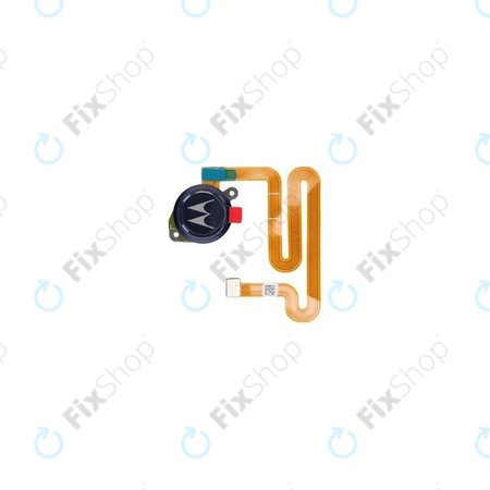 Motorola Moto G8 Plus - Capteur d'empreintes digitales + câble flexible (bleu foncé) - SC98C53825 Genuine Service Pack