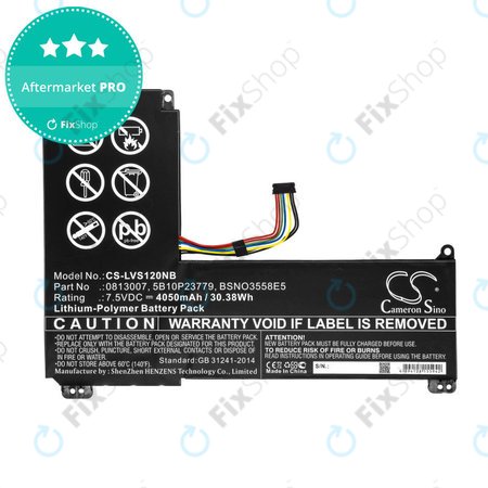 Batterie pour Lenovo IdeaPad 120S, 4050mAh, Li-Pol, 7.5V, 0813007, HQ