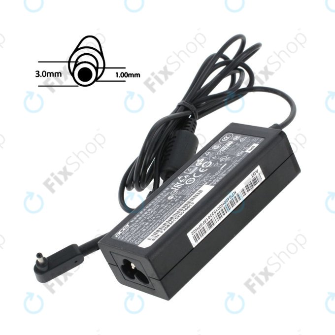 Adaptateur de charge pour Acer, 77011168, 45W, 19V, Noir, Genuine Service Pack