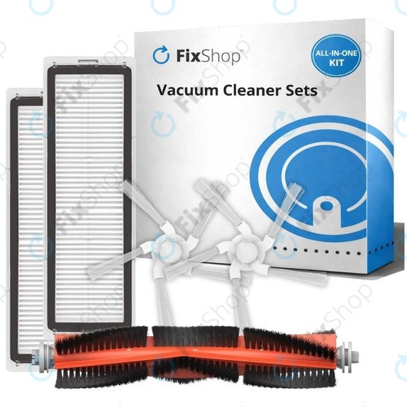 Kit de pièces de rechange pour Xiaomi Dreame Bot W10, W10 Pro (1x Brosse principale, 2x Filtres, 2x Brosses latérales)