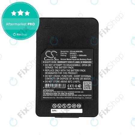 Batterie pour Autec LK Neo, 500mAh, Ni-MH, 3.6V, MHM03, R0BATT00E11A0, HQ