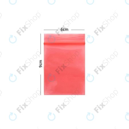 ESD Sac Antistatique à Fermeture Éclair (Rouge) - 6x9cm 100pcs