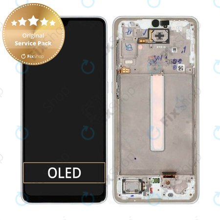 Samsung Galaxy A33 5G A336B - Écran LCD + Écran tactile + Cadre (Blanc génial) - GH82-28143B, GH82-28144B Genuine Service Pack