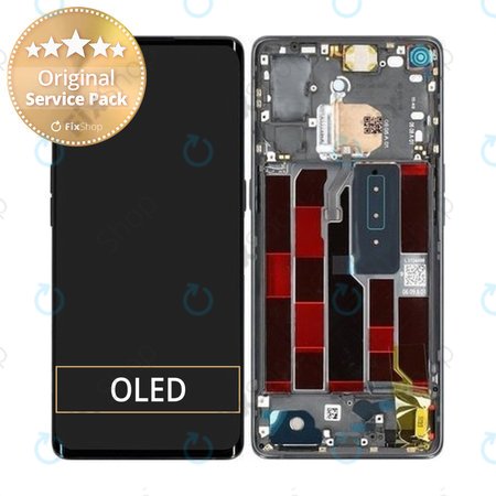 Oppo Reno 4 Pro - Écran LCD + Écran tactile + Cadre (Noir sidéral) - 4904736 Genuine Service Pack