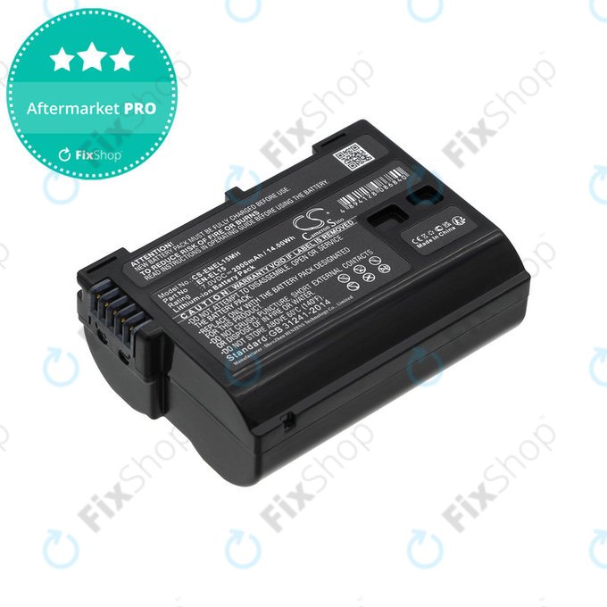 Batterie pour Nikon D7000, D500, D600, D7200, D7500, Z5, Z6, EN-EL15, Li-ion, 7V, 2000mAh, HQ