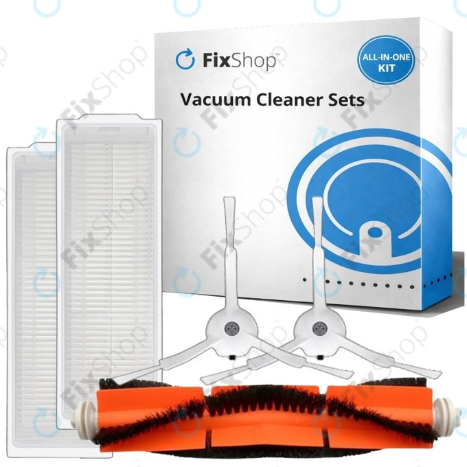 Kit de pièces de rechange pour Xiaomi Mi Robot Vacuum Mop 2 Pro, 2 Lite (1x Brosse principale, 2x Filtre, 2x Brosse latérale)