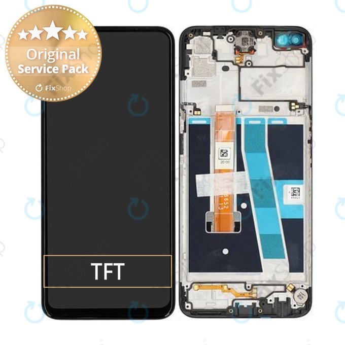 Oppo A52 - Écran LCD + Vitre Tactile + Cadre (Noir) - O-4904028 Genuine Service Pack
