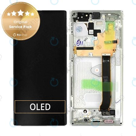 Samsung Galaxy Note 20 Ultra N986B - Écran LCD + Écran Tactile + Cadre (Blanc Mystique) - GH82-23596C, GH82-31461C Genuine Service Pack