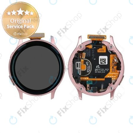 Samsung Galaxy Watch Active 2 40 mm R830, R835 - Écran LCD + Écran tactile + Cadre (Or) - GH82-21104B Genuine Service Pack