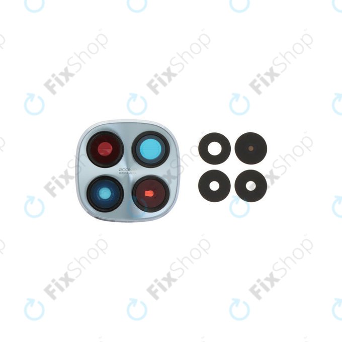 Objectif de caméra arrière avec cadre pour Xiaomi Redmi Note 15 Pro 5G, Glacier Blue