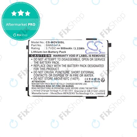 Batterie pour Motorola V3688, V2188, L2000, V998+, 900mAh, Li-Ion, 3.7V, SNN5341A, HQ