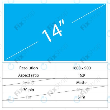 14 LCD Fin Mat 30 pin HD+