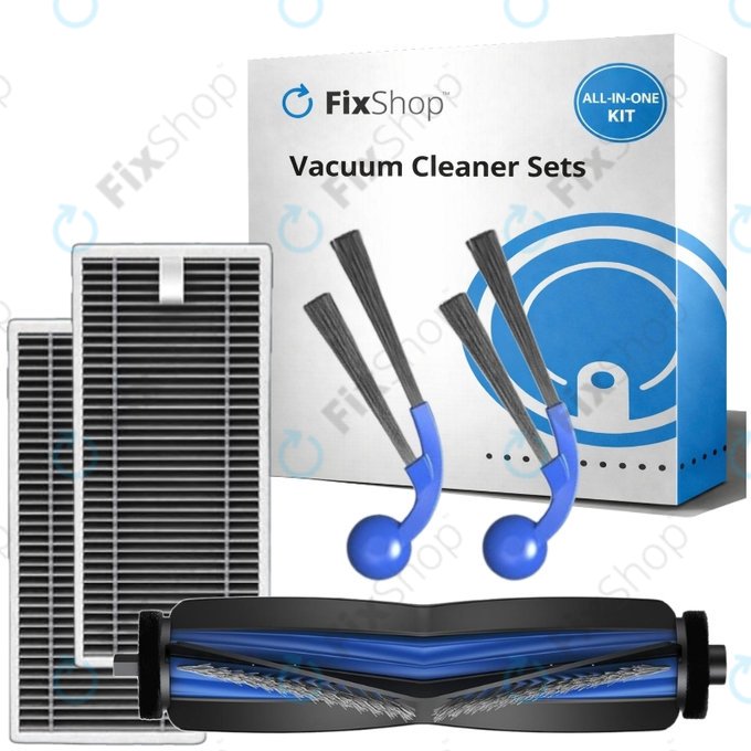 Kit de pièces de rechange pour Ecovacs T80 Omni, T80 (1x Brosse principale, 2x Filtre, 2x Brosse latérale)