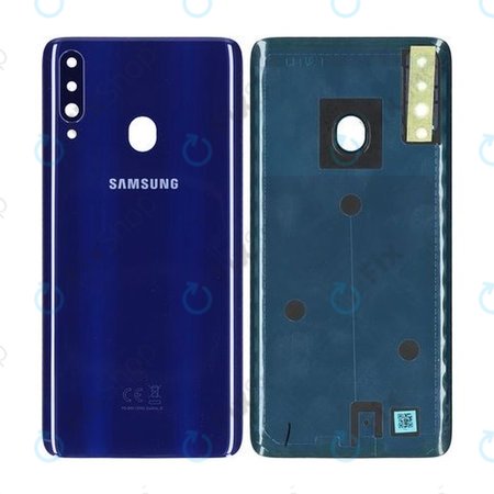 Samsung Galaxy A20s A207F - Cache batterie (Bleu) - GH81-19447A Genuine Service Pack