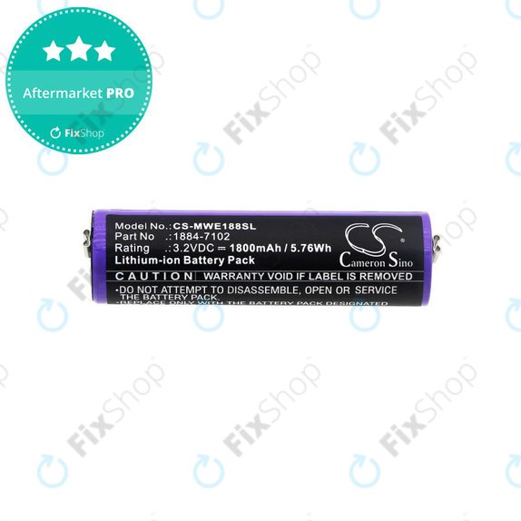 Batterie pour Moser Ermila 1884, 1885, Wahl 1884 LI+PRO, Wahl Ermila 1884, 1885, 1800mAh, LiFePO4, 3.2V, -, HQ