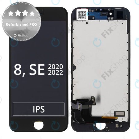 Apple iPhone 8, SE (2020), SE (2022) - Écran LCD + Ecran Tactile + Cadre (Noir) Refurbished PRO