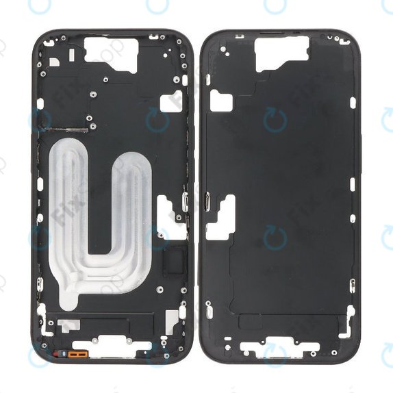 Apple iPhone 16 - Cadre central + Boutons d’alimentation + Volume (Black)