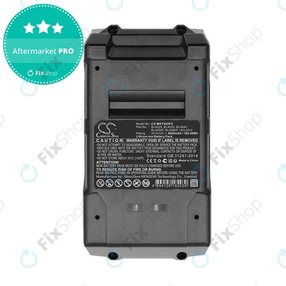 Batterie pour Makita Cf001g, Ga005g, 4000mAh, Li-Ion, 40V, BL4020, HQ