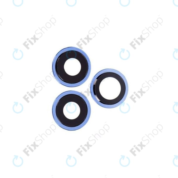 Apple iPhone 12 Pro - Cadre d'objectif de caméra arrière (Bleu) - 3pcs