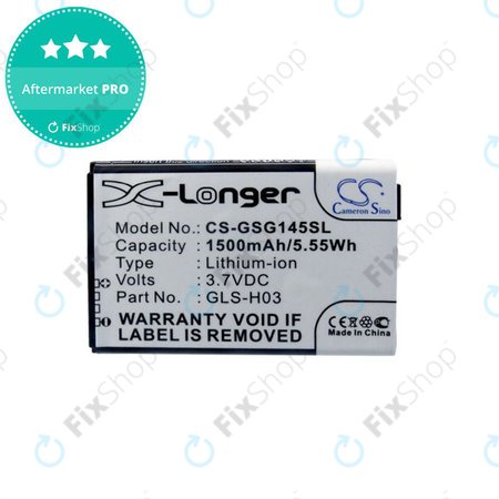 Batterie pour Gigabyte GSmart G1345, 1500mAh, Li-Ion, 3.7V, GLS-H03, HQ