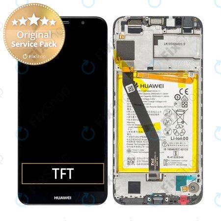 Huawei Y6 (2018), Y6 Prime (2018) - Ecran LCD + Ecran Tactile + Cadre + Batterie (Noir) - 02351WLJ