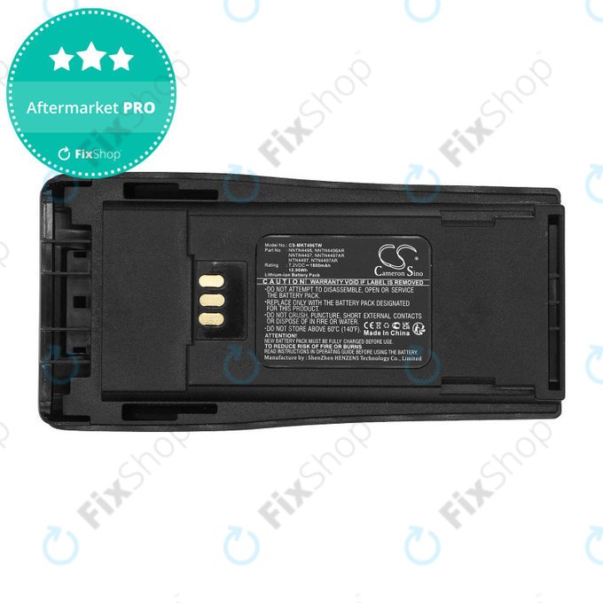 Batterie pour Motorola CP140, 150, 160, 200, DP1400, GP3188, 1800mAh, Li-Ion, 7.2V, NNTN4496, HQ