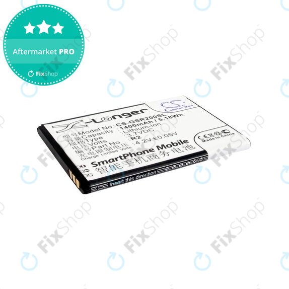 Batterie pour Gigabyte Gsmart Roma, R2, Li-ion, 3.7V, 1400mAh, HQ