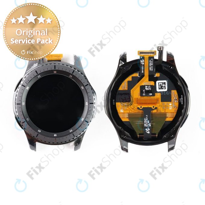 Samsung Gear S3 Frontier R760, R765 - Écran LCD + Écran Tactile + Cadre (Gris Espace) - GH97-19658A Genuine Service Pack