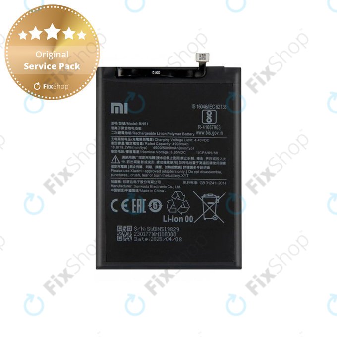 Xiaomi Redmi 8, 8A - Batterie BN51 5000mAh - 46BN51W02093 Genuine Service Pack