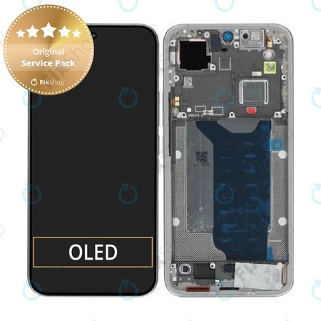 Écran pour Xiaomi 15T Pro 5G, Gray, Tactile avec cadre, 5600050O12U00, Genuine Service Pack