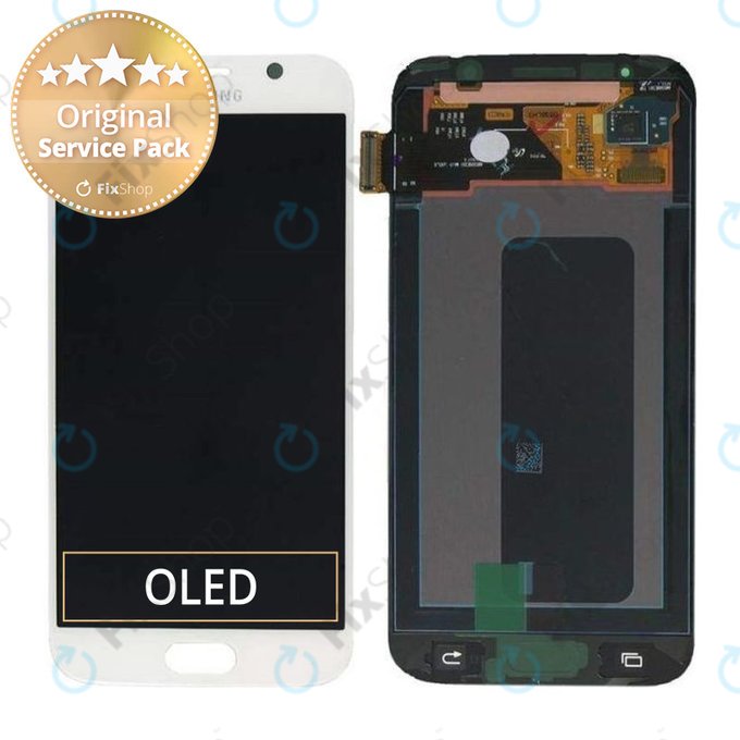 Samsung Galaxy S6 G920F - Écran LCD + Écran Tactile (Blanc Perle) - GH97-17260B Genuine Service Pack