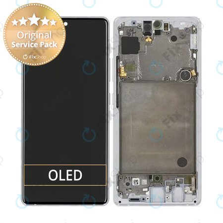 Samsung Galaxy A71 5G A716B - Écran LCD + Écran Tactile + Cadre (Prism Cube Argent) - GH82-22804B Genuine Service Pack